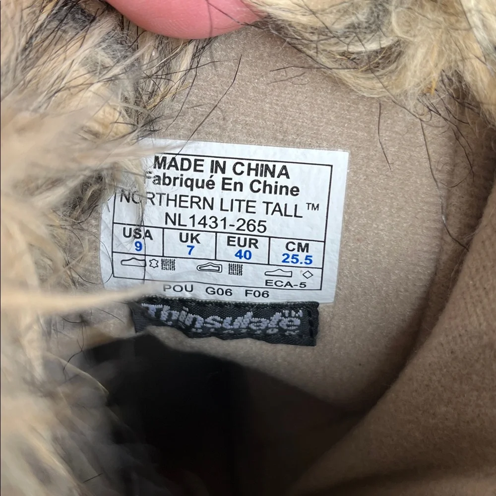 Sorel‎ Northern Lite Boots Zipper Suede Faux Fur Winter Thinsulate